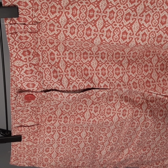 Loft Ann Taylor Rust Orange Paisley Print Original Shorts - Picture 2 of 10